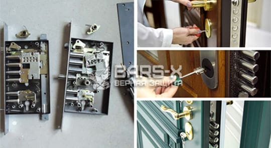 служба Барс-Х по установке, замене и ремонту дверных замков в металлической двери картинка