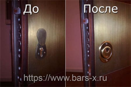 замена цилиндра замка