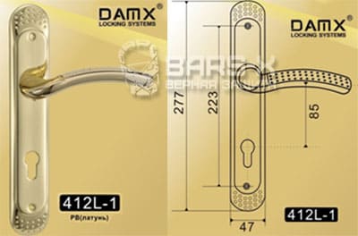 Ручки на планке DAMX 412L-1 картинка
