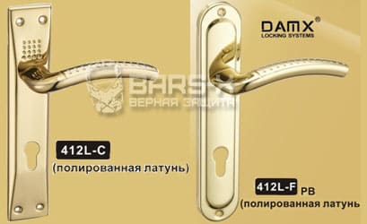 Ручки на планке DAMX 412L-С и 412L-F картинка