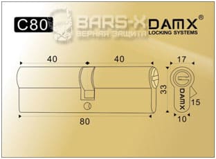 Цилиндровые механизмы DAMX NW ключ - вертушка картинка