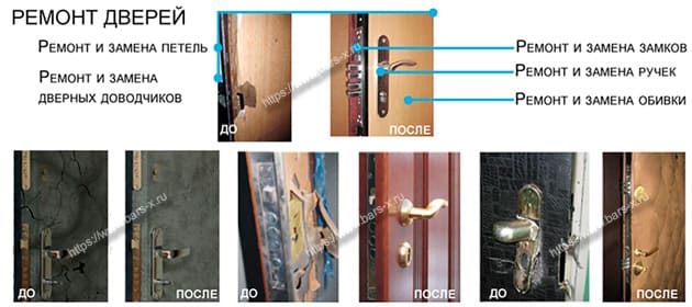 ремонт металлических дверей Выбор картинка