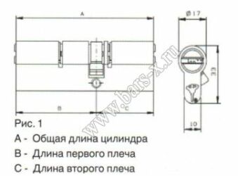 размеры личинок для замков дверей