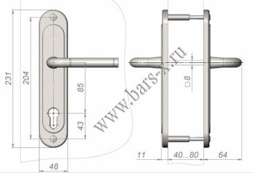 чертеж РУЧКА Р85-5815-У