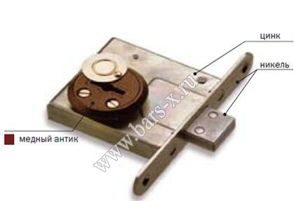 ЗВ 8-8У/0 Замок врезной 8-сувальдный.