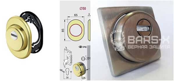 Броне накладки на цилиндр замка картинка