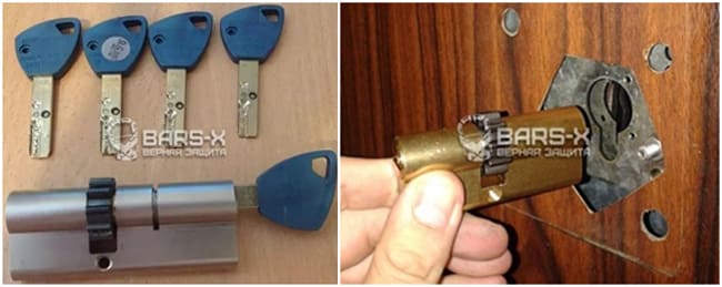 Цилиндр с ключами SUPERLOCK картинка