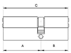 Как измерить личинку замка Mul-t-lock картинка