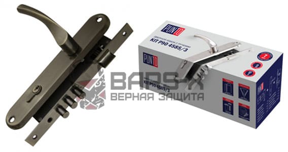 Замок цилиндровый врезной Punto KIT P90 4585/3 CRONA AB картинка