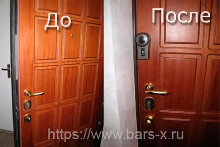 Установка замка - невидимки с дистанционным управлением на входную дверь в Москве картинка