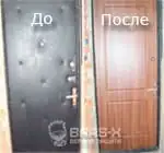 Установка панели МДФ Ламинат на металлическую дверь картинка