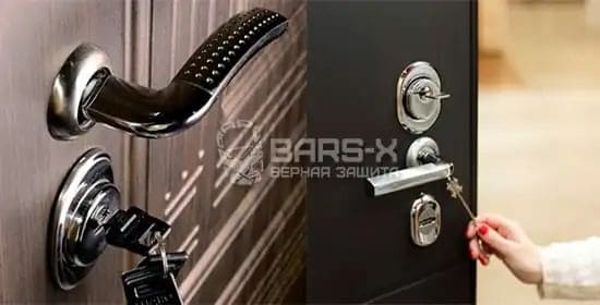 замена дверных ручек входной металлической двери Рекс картинка