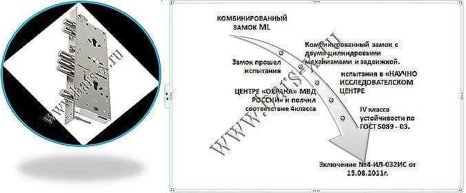 Комбинированный цилиндровый замок  887 картинка