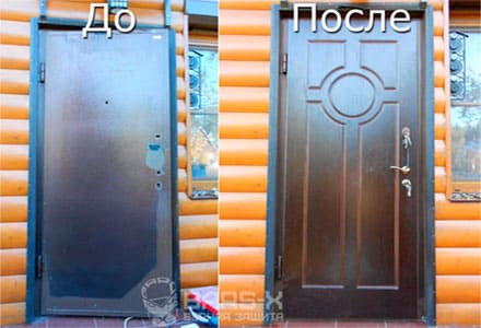 замена обшивки входных дверей картинка