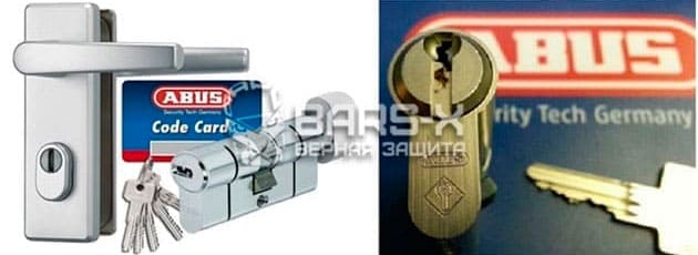 Установка замков Абус в железной двери картинка