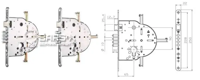 Врезные четырехканальные замки Mul-T-Lock 603, 235, 265 картинка