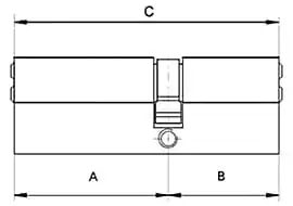 Как измерить личинку замка Mul-T-Lock картинка